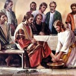 يسوع يغسل أرجل تلاميذه