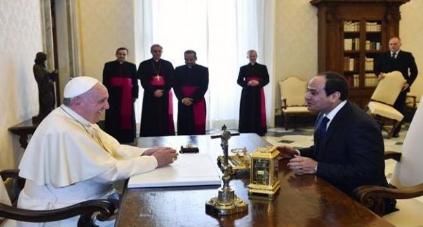 البابا فرنسيس استقبل السيسي