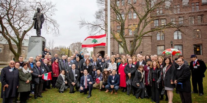 احتفال للجامعة اللبنانية الثقافية في تورونتو بمناسبة رفع العلم اللبناني على مبنى البرلمان