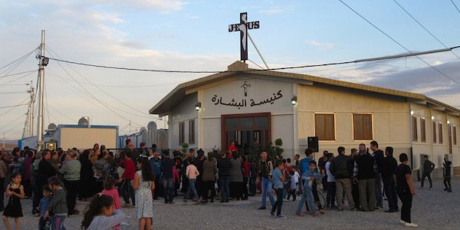 افتتاح كنيسة “البشارة” في مخيم عينكاوة أشتي للمهجرين_ اربيل