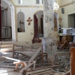 كنيسة مدمرة من جراء الحرب