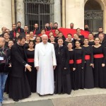 لقاء قداسة البابا فرنسيس وجوقة القديسة رفقا بقيادة الراهبة اللبنانية المارونية الأخت مارانا سعد