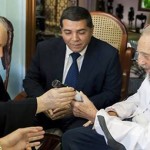 الزعيم الكوبي السابق فيديل كاسترو وبطريرك موسكو وعموم الروسيا كيريل في هافان