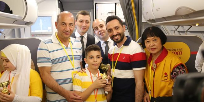 لبنان نظم المسابقة الأولى في العالم في الحساب الذهني في الطائرة وعلى ارتفاع 33 ألف قدم